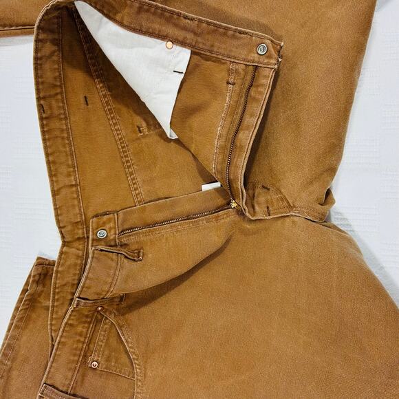 Carhartt Mens 42x32 Rivet Vintage Bootcut Duck Pants 100% Cotton Made In U.S.A. - Picture 7 of 10